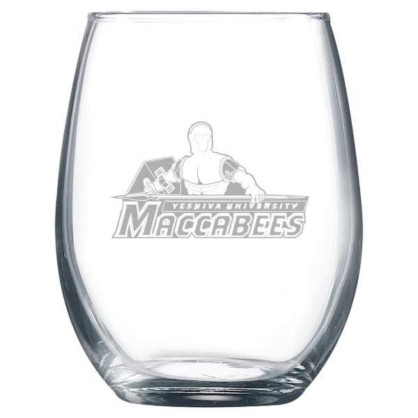 Yeshiva University Polar Camel 9 oz. Stemless Wine Glass
