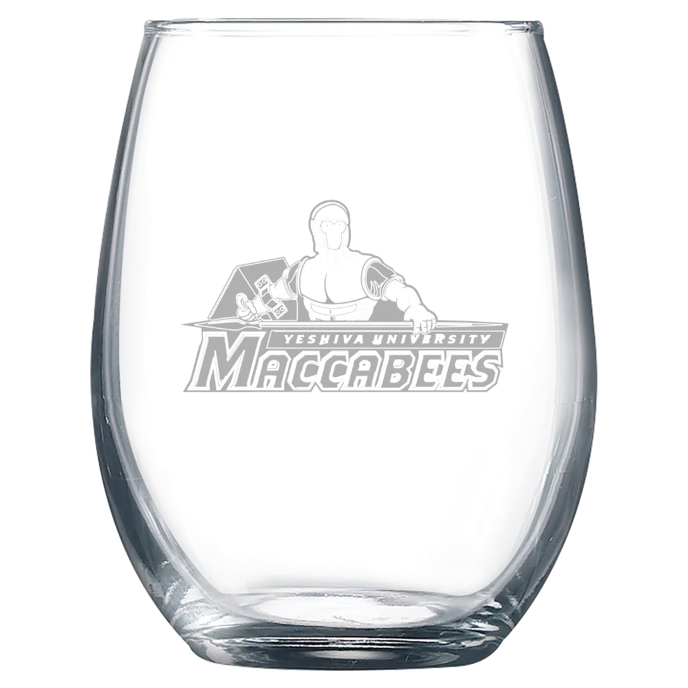 Yeshiva University Polar Camel 9 oz. Stemless Wine Glass