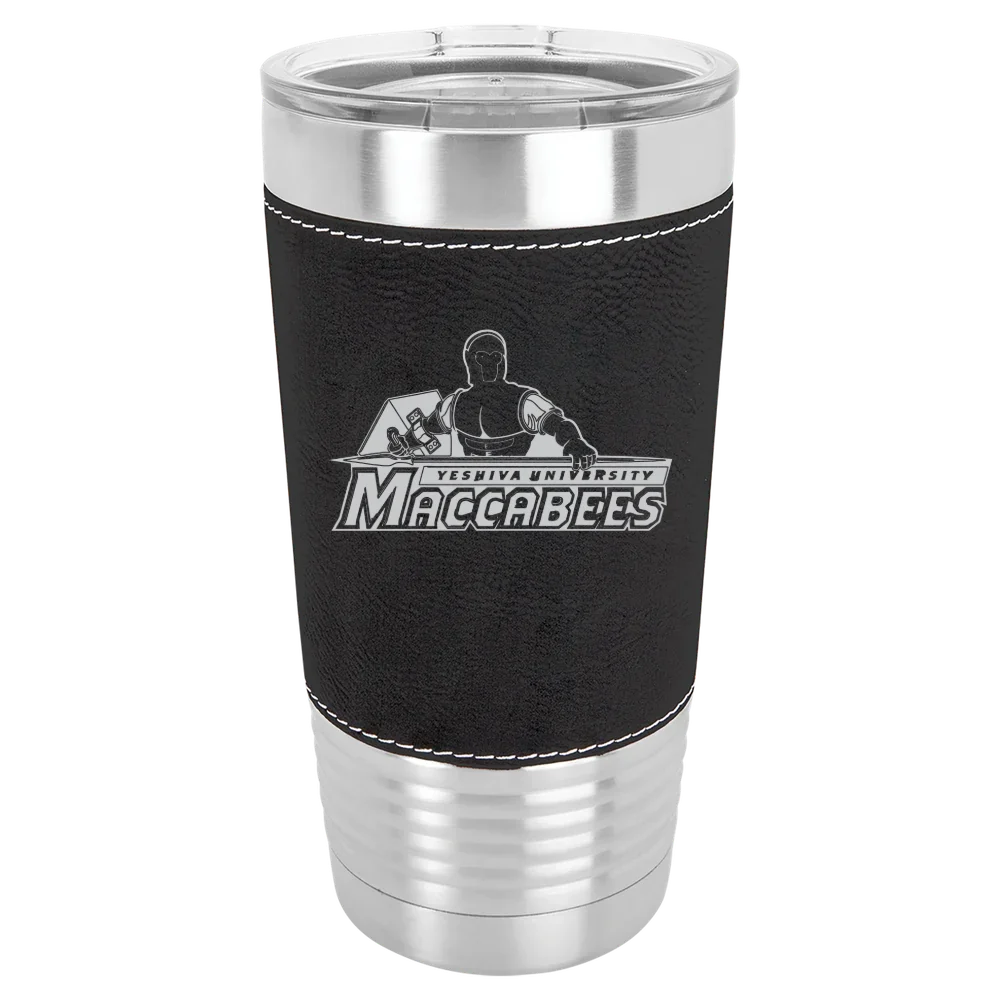 Yeshiva University Polar Camel 20 oz. Leatherette Grip Tumbler with Standard Lid