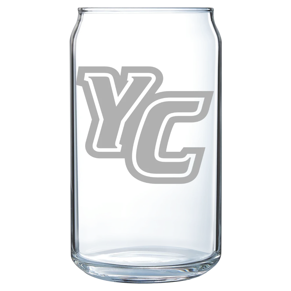 York College (Pennsylvania) Polar Camel 16 oz. Can Glass