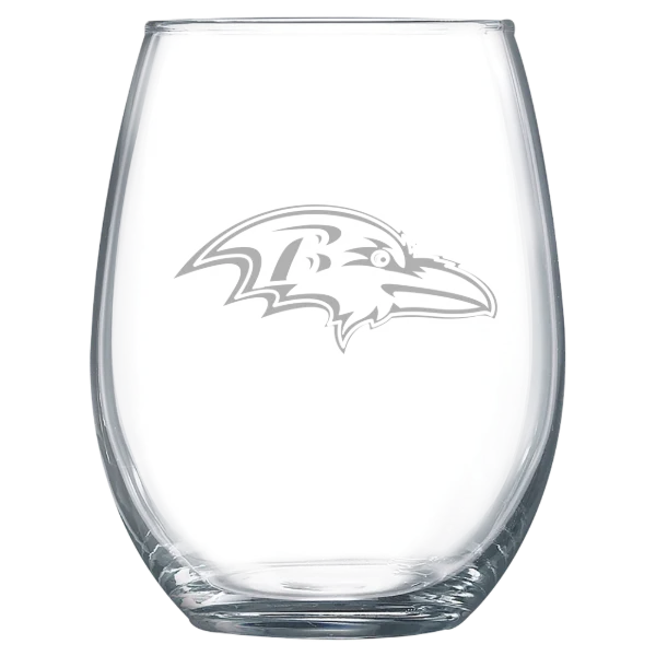 Baltimore Ravens Polar Camel 15 oz. Stemless Wine Glass