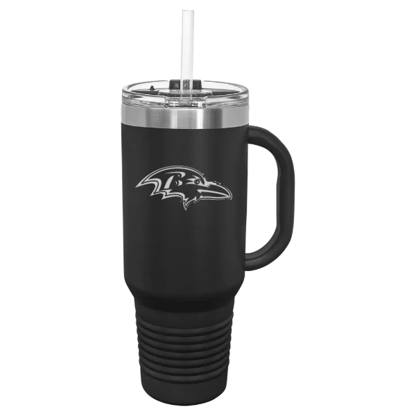 Baltimore Ravens Polar Camel 40 oz. Travel Mug with Snap Lid & Straw
