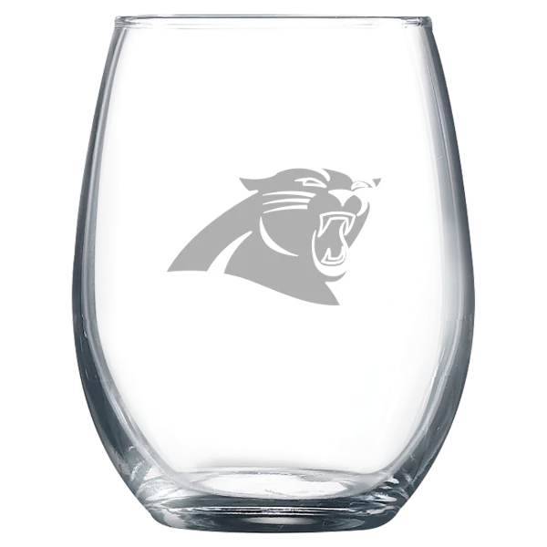 Carolina Panthers Polar Camel 9 oz. Stemless Wine Glass