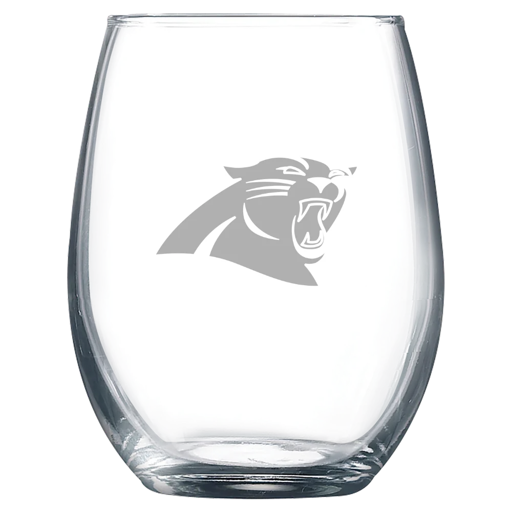 Carolina Panthers Polar Camel 9 oz. Stemless Wine Glass