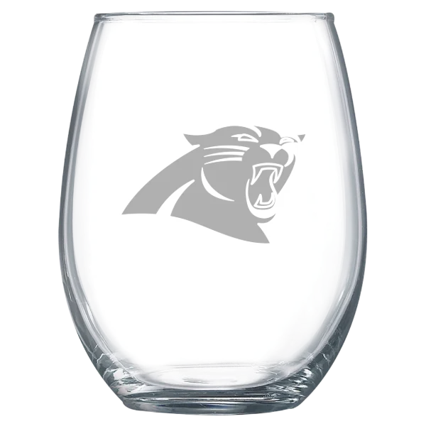 Carolina Panthers Polar Camel 15 oz. Stemless Wine Glass