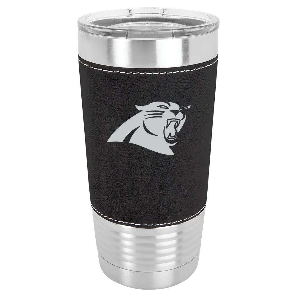 Carolina Panthers Polar Camel 20 oz. Leatherette Grip Tumbler with Standard Lid