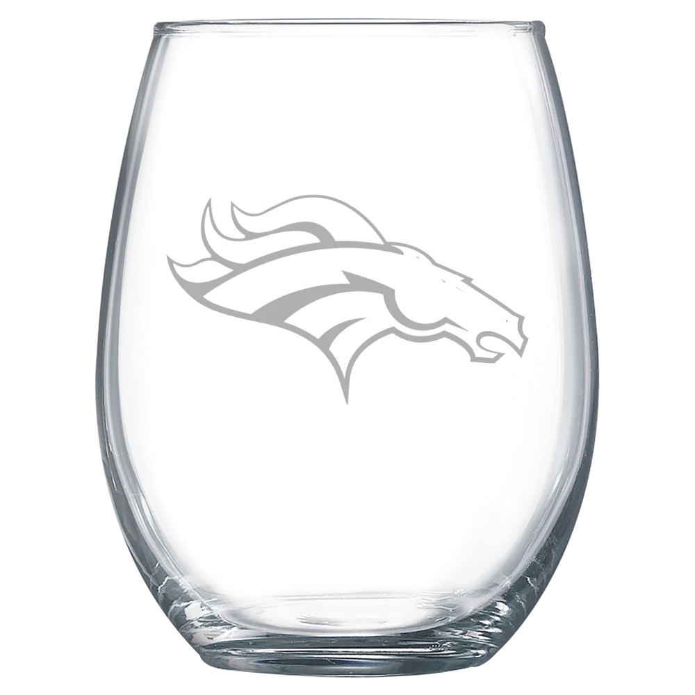 Denver Broncos Polar Camel 15 oz. Stemless Wine Glass