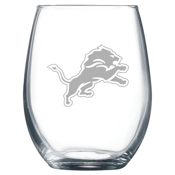 Detroit Lions Polar Camel 9 oz. Stemless Wine Glass