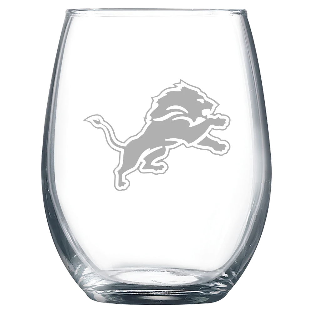 Detroit Lions Polar Camel 9 oz. Stemless Wine Glass