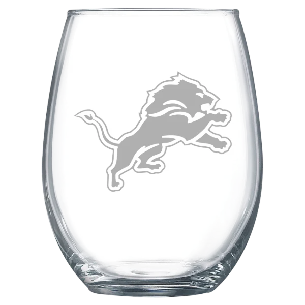 Detroit Lions Polar Camel 15 oz. Stemless Wine Glass