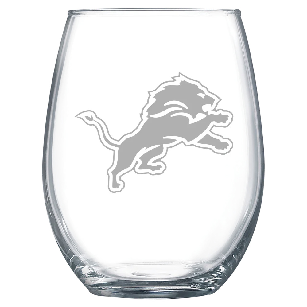 Detroit Lions Polar Camel 15 oz. Stemless Wine Glass
