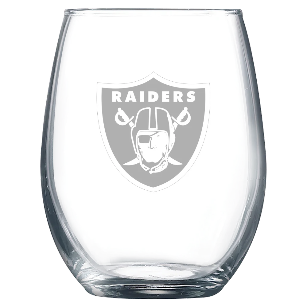Las Vegas Raiders Polar Camel 9 oz. Stemless Wine Glass
