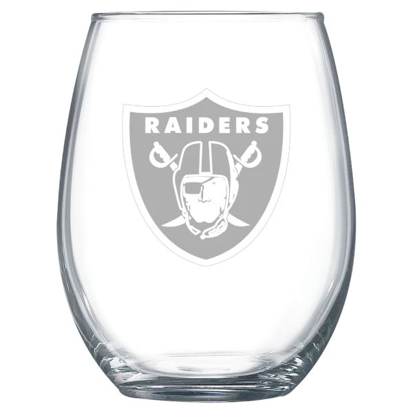 Las Vegas Raiders Polar Camel 15 oz. Stemless Wine Glass