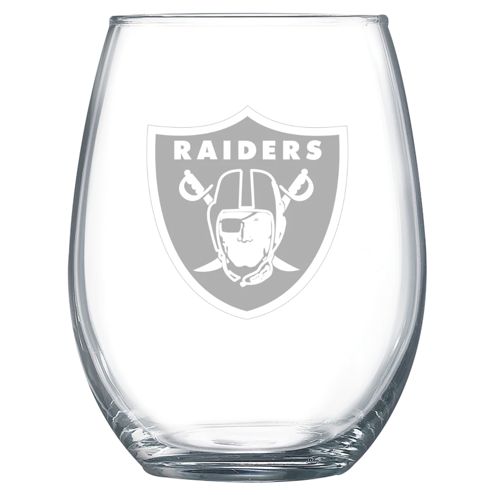 Las Vegas Raiders Polar Camel 15 oz. Stemless Wine Glass