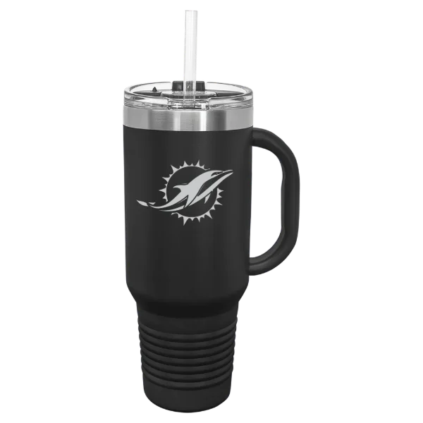 Miami Dolphins Polar Camel 40 oz. Travel Mug with Snap Lid & Straw