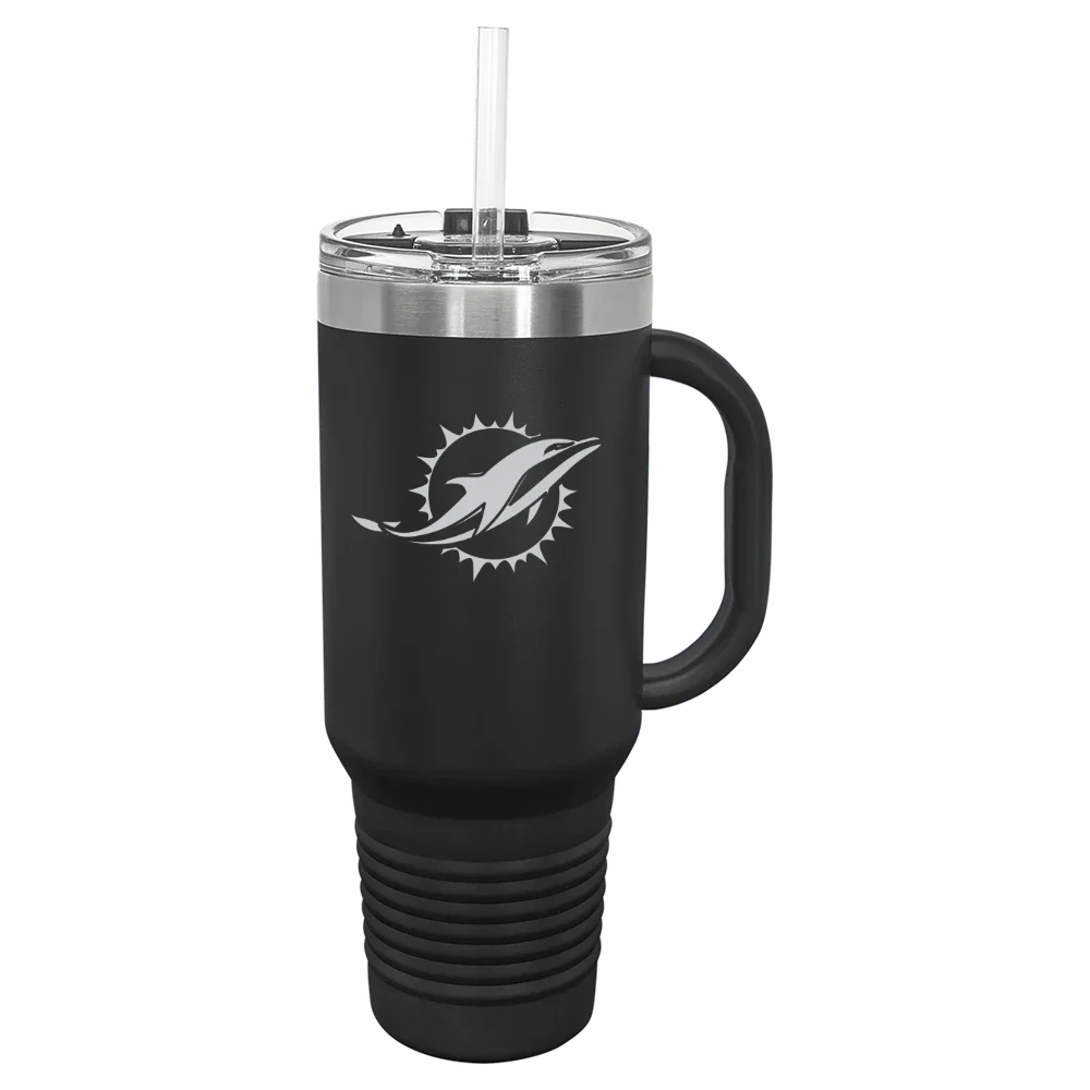 Miami Dolphins Polar Camel 40 oz. Travel Mug with Snap Lid & Straw