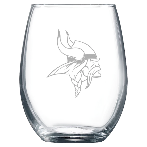 Minnesota Vikings Polar Camel 9 oz. Stemless Wine Glass