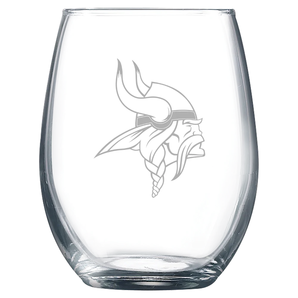 Minnesota Vikings Polar Camel 9 oz. Stemless Wine Glass