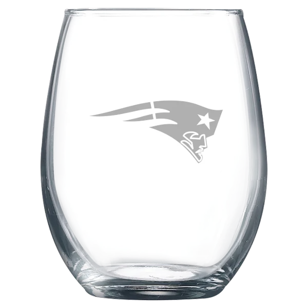 New England Patriots Polar Camel 9 oz. Stemless Wine Glass