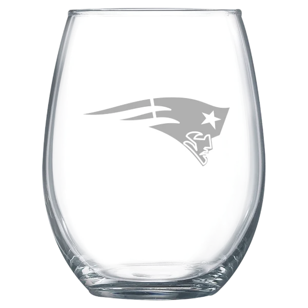 New England Patriots Polar Camel 15 oz. Stemless Wine Glass