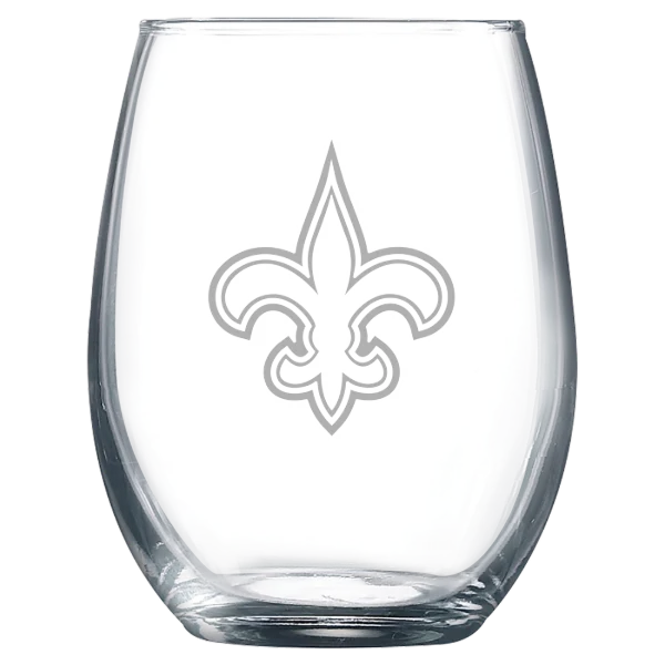 New Orleans Saints Polar Camel 9 oz. Stemless Wine Glass
