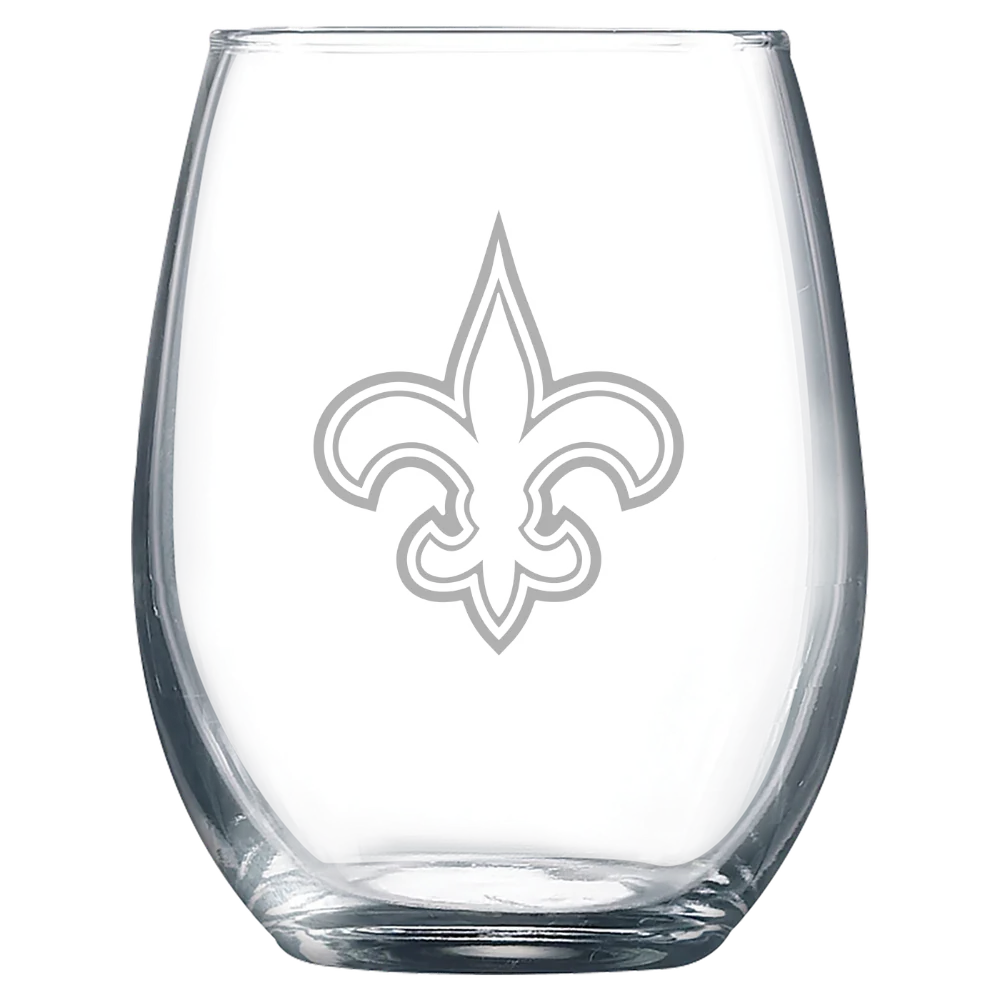 New Orleans Saints Polar Camel 9 oz. Stemless Wine Glass