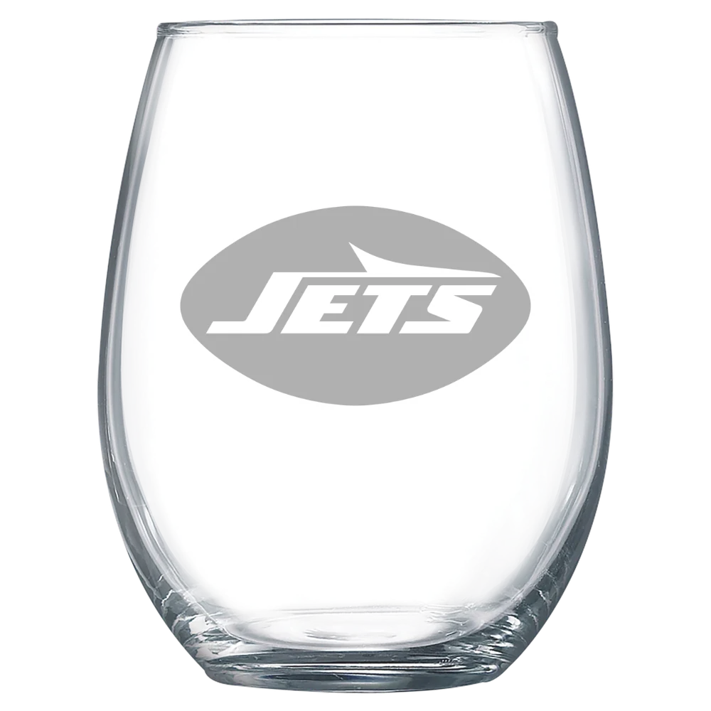 New York Jets Polar Camel 15 oz. Stemless Wine Glass