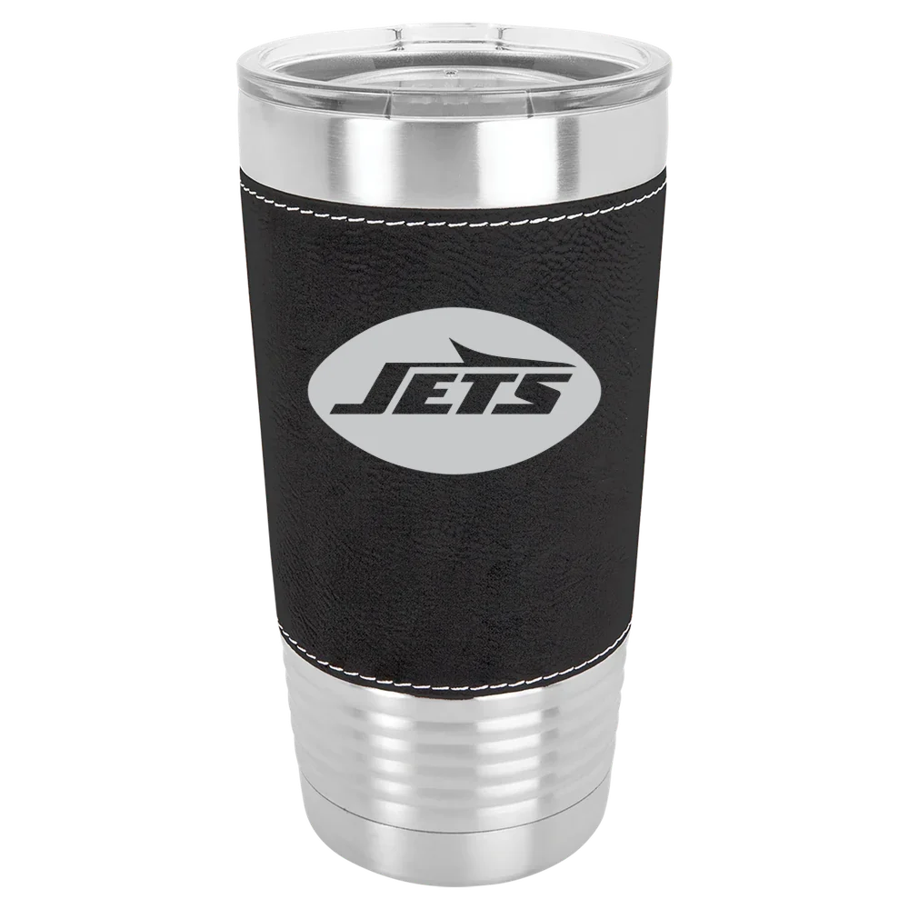 New York Jets Polar Camel 20 oz. Leatherette Grip Tumbler with Standard Lid