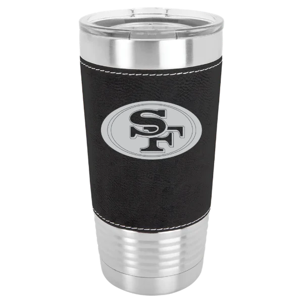 San Francisco 49ers Polar Camel 20 oz. Leatherette Grip Tumbler with Standard Lid