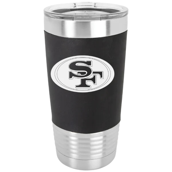 San Francisco 49ers Polar Camel 20 oz. Silicone Grip Tumbler with Standard Lid