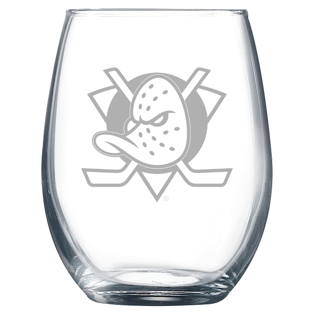 Anaheim Ducks Polar Camel 9 oz. Stemless Wine Glass