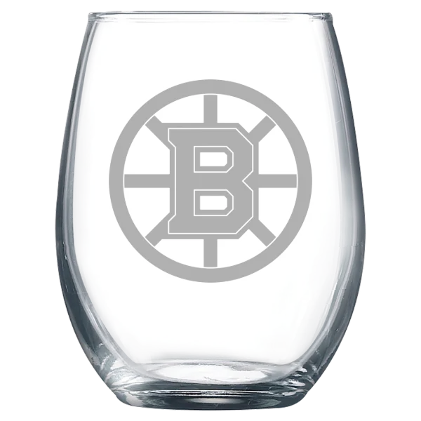 Boston Bruins Polar Camel 9 oz. Stemless Wine Glass
