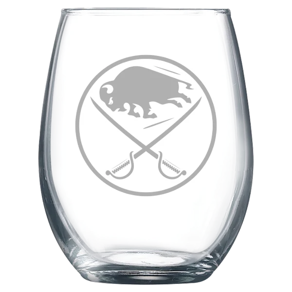 Buffalo Sabres Polar Camel 9 oz. Stemless Wine Glass
