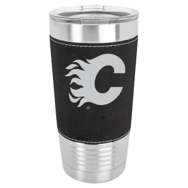 Calgary Flames Polar Camel 20 oz. Leatherette Grip Tumbler with Standard Lid