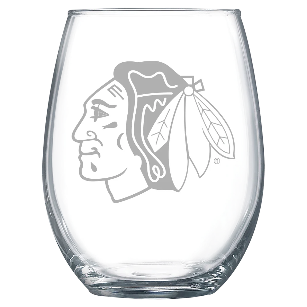 Chicago Blackhawks Polar Camel 15 oz. Stemless Wine Glass