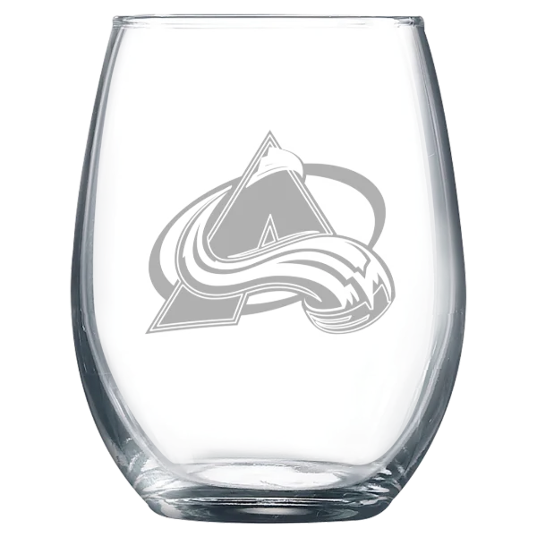Colorado Avalanche Polar Camel 9 oz. Stemless Wine Glass