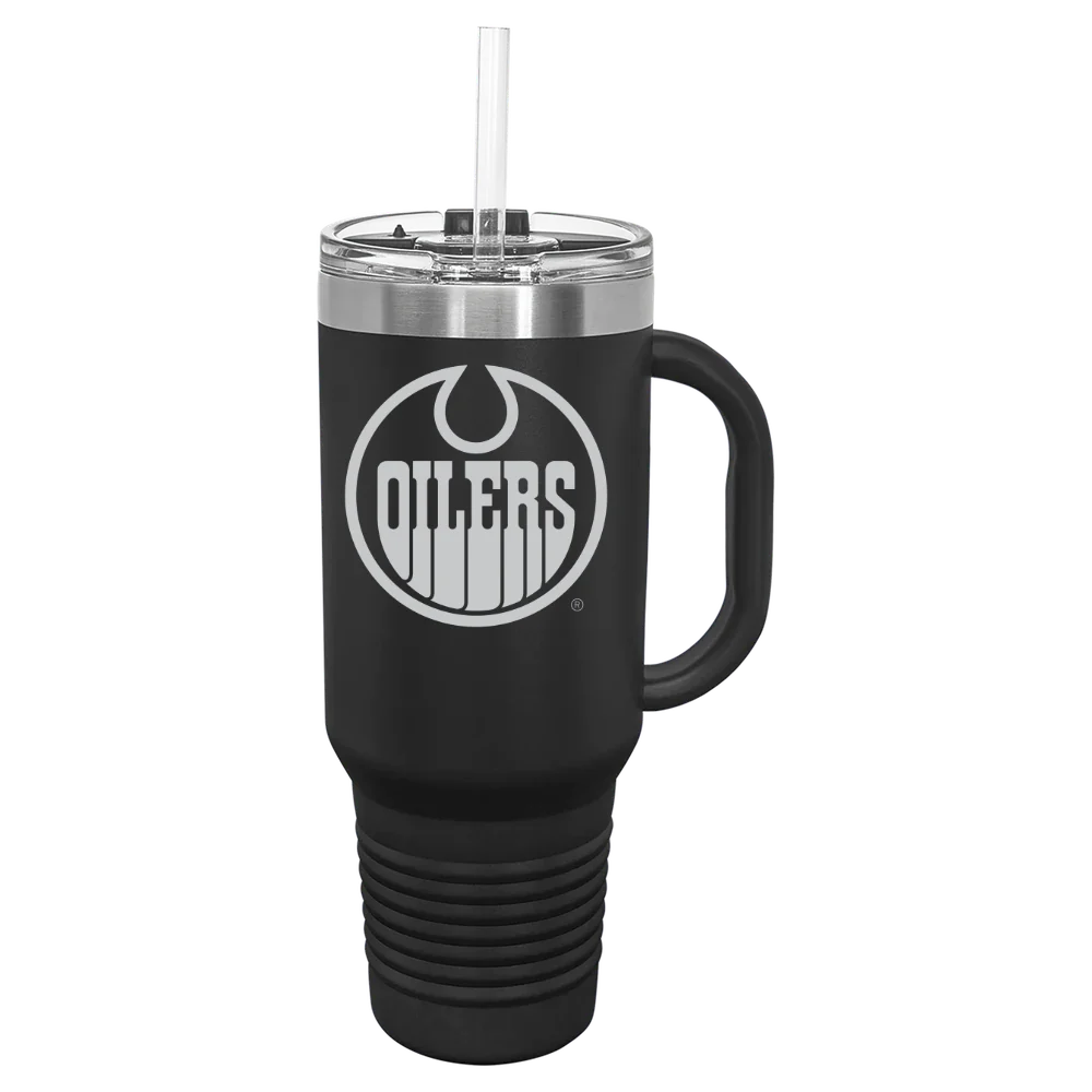 Edmonton Oilers Polar Camel 40 oz. Travel Mug with Snap Lid & Straw