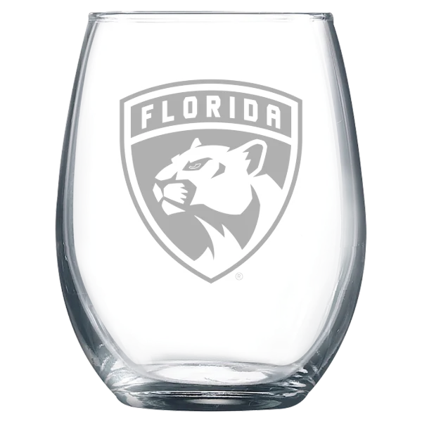 Florida Panthers Polar Camel 9 oz. Stemless Wine Glass