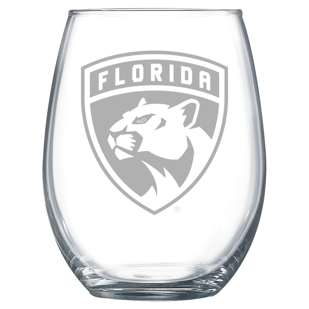 Florida Panthers Polar Camel 15 oz. Stemless Wine Glass