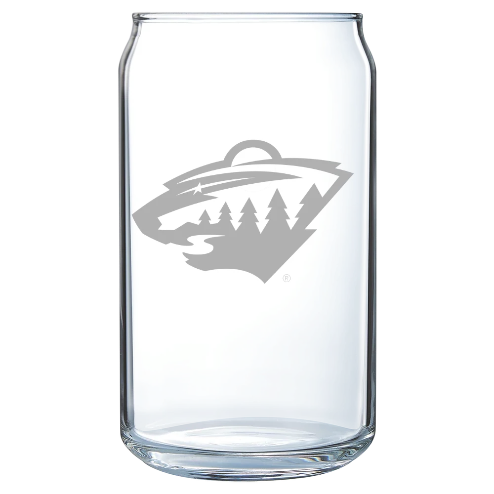 Minnesota Wild Polar Camel 16 oz. Can Glass