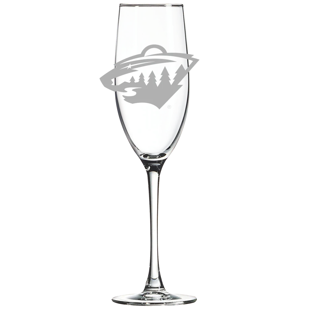 Minnesota Wild Polar Camel 8 oz. Champagne Flute