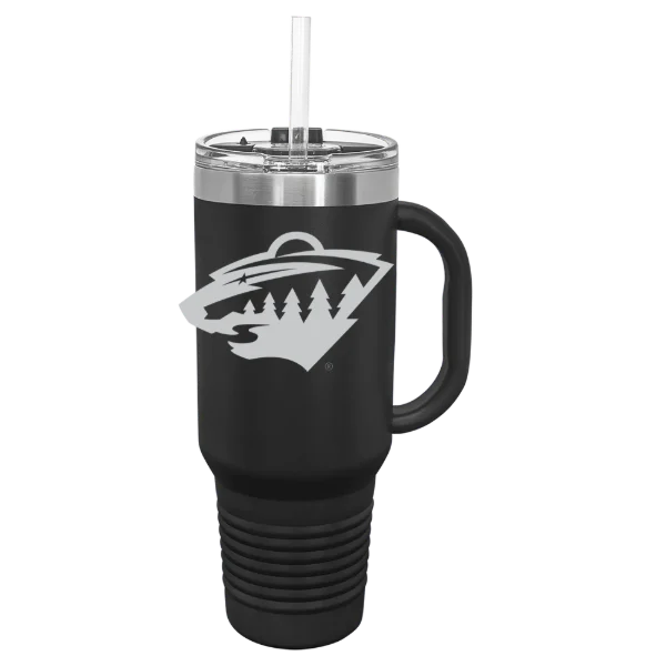 Minnesota Wild Polar Camel 40 oz. Travel Mug with Snap Lid & Straw