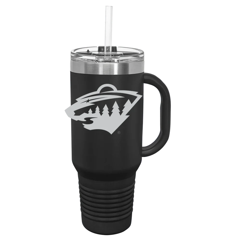 Minnesota Wild Polar Camel 40 oz. Travel Mug with Snap Lid & Straw