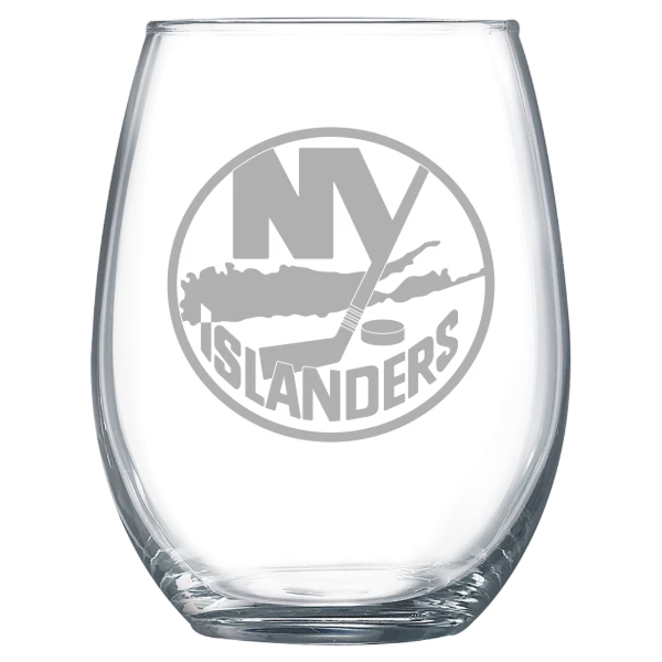 New York Islanders Polar Camel 15 oz. Stemless Wine Glass