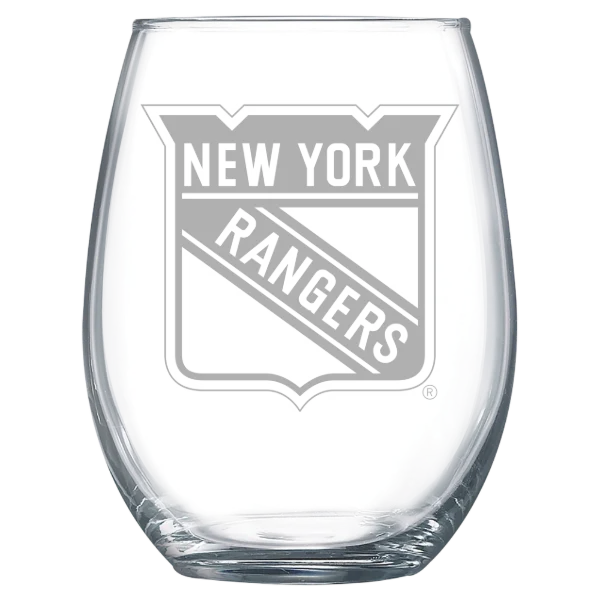 New York Rangers Polar Camel 15 oz. Stemless Wine Glass