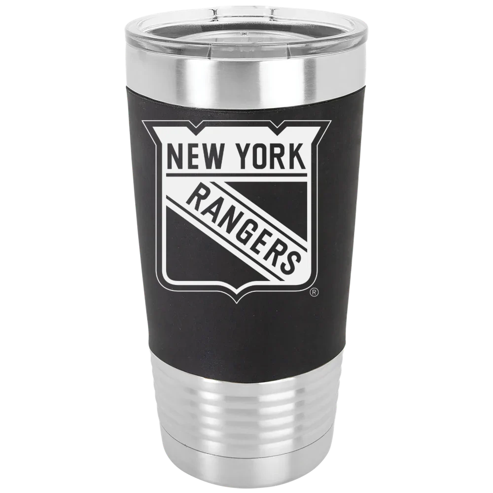 New York Rangers Polar Camel 20 oz. Silicone Grip Tumbler with Standard Lid