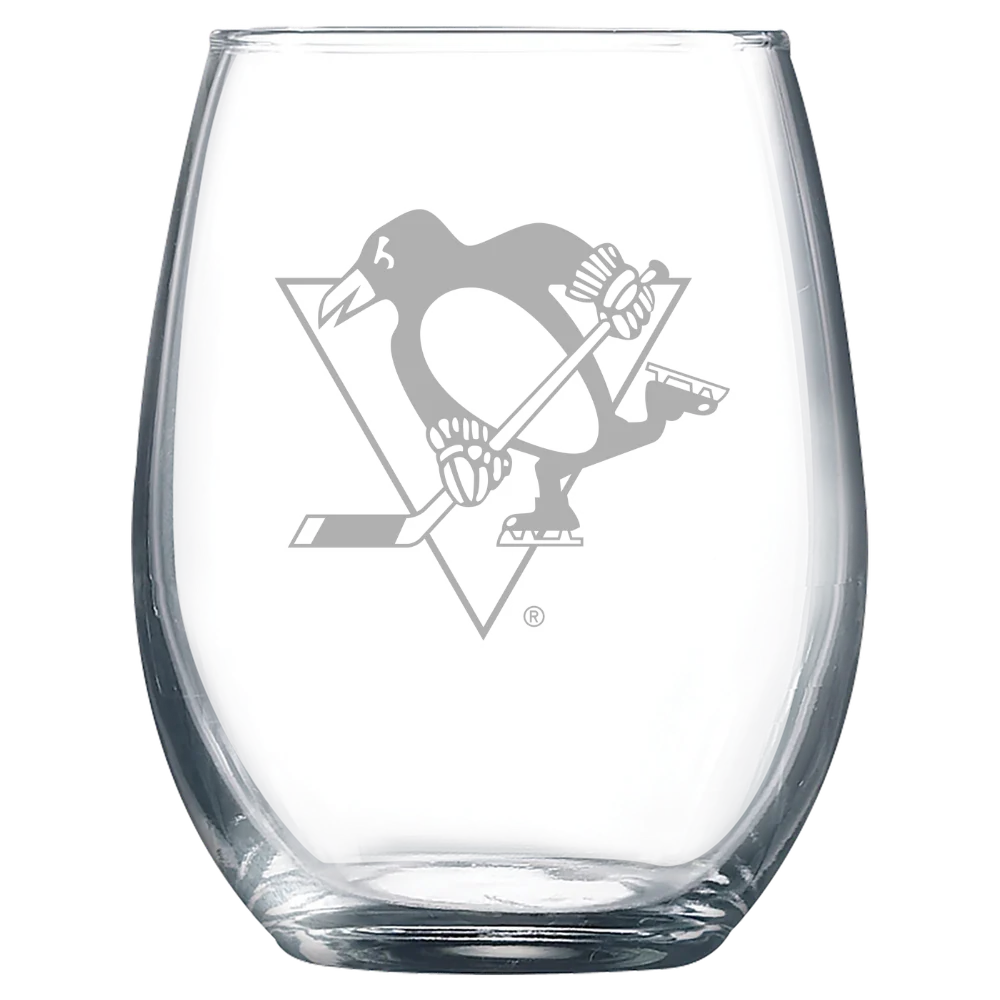 Pittsburgh Penguins Polar Camel 9 oz. Stemless Wine Glass