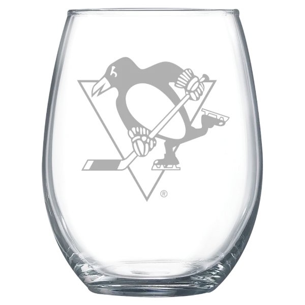 Pittsburgh Penguins Polar Camel 15 oz. Stemless Wine Glass
