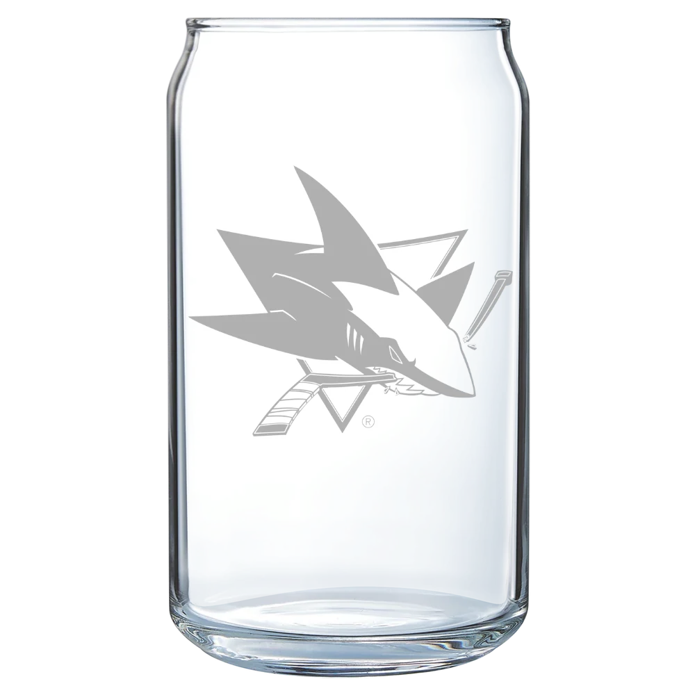 San Jose Sharks Polar Camel 16 oz. Can Glass