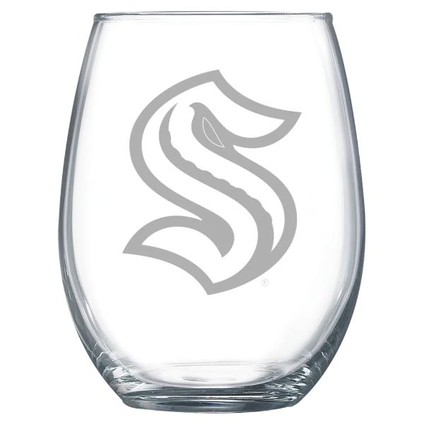 Seattle Kraken Polar Camel 15 oz. Stemless Wine Glass